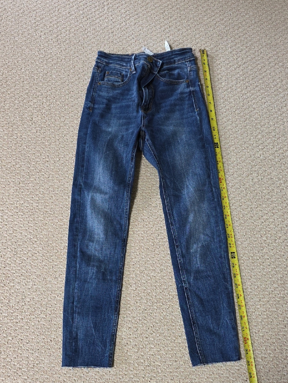 stradivarius Men's Dark Blue Slim Jeans